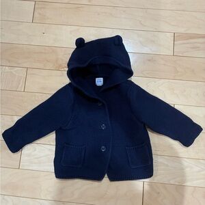GAP Dark Blue Baby Knit Cardigan with Hood